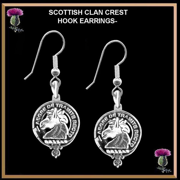Horsburgh Clan Crest Earrings