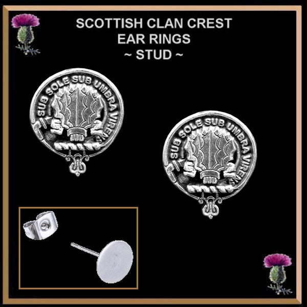 Irvine Drum Clan Crest Earrings