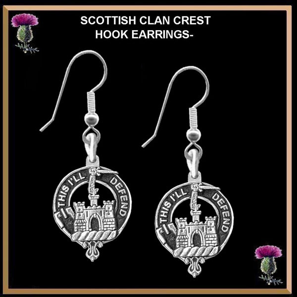Kincaid Clan Crest Earrings