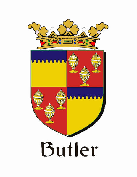 Butler Irish Disk Coat of Arms Earrings