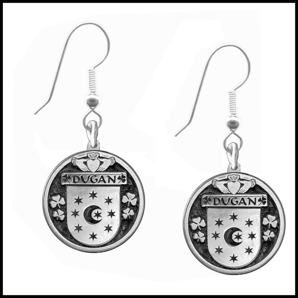 Dugan Irish Disk Coat of Arms Earrings