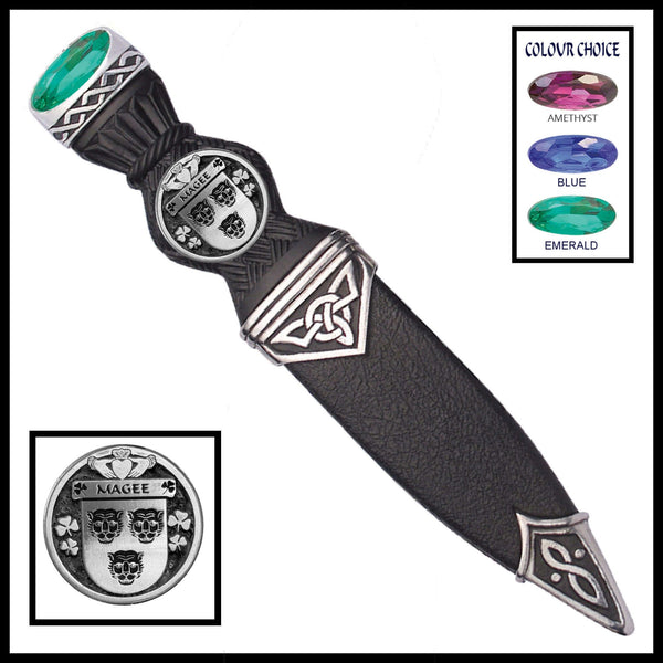 Magee Interlace Irish Disk Coat of Arms Sgian Dubh, Irish Knife ~ ISDCO