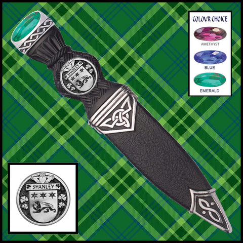 Shanley Interlace Irish Disk Coat of Arms Sgian Dubh, Irish Knife ~ ISDCO