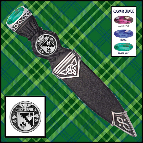 Shea Interlace Irish Disk Coat of Arms Sgian Dubh, Irish Knife ~ ISDCO