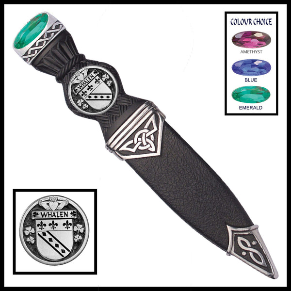 Whalen Interlace Irish Disk Coat of Arms Sgian Dubh, Irish Knife ~ ISDCO