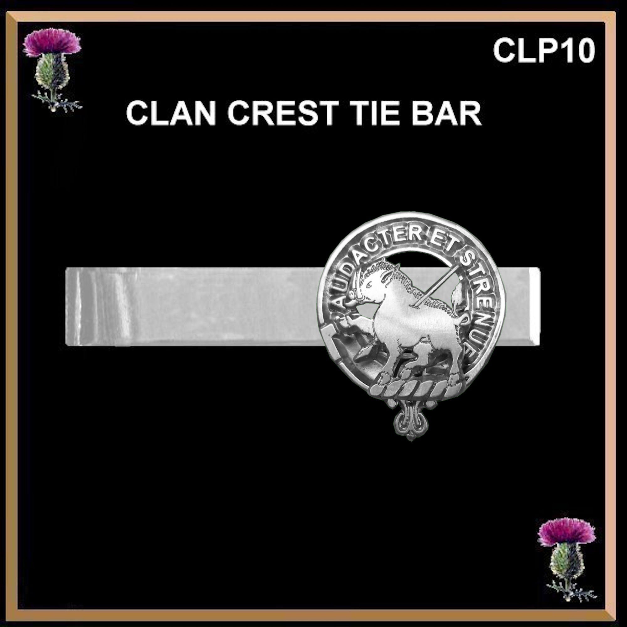 Pollock Scottish Clan Clip Tie Bar