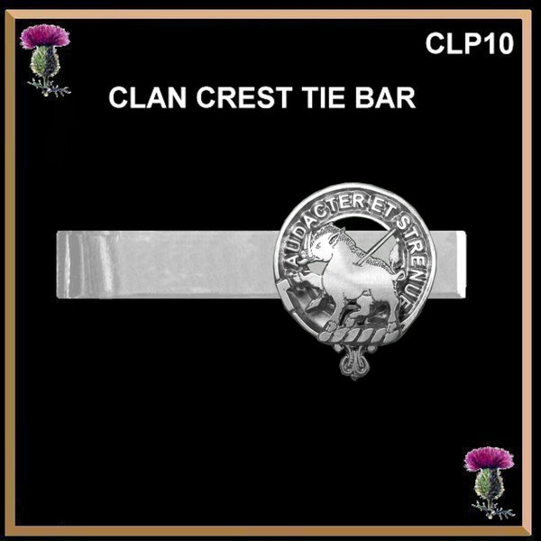 Pollock Scottish Clan Clip Tie Bar