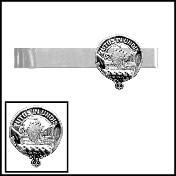 Wood Scottish Clan Clip Tie Bar