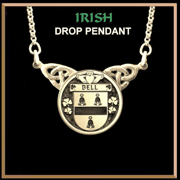 Bell Irish Coat of Arms Double Drop Pendant ~ ILP03