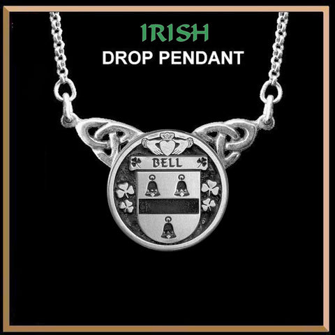 Bell Irish Coat of Arms Double Drop Pendant ~ ILP03
