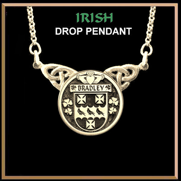 Bradley Irish Coat of Arms Double Drop Pendant ~ ILP03