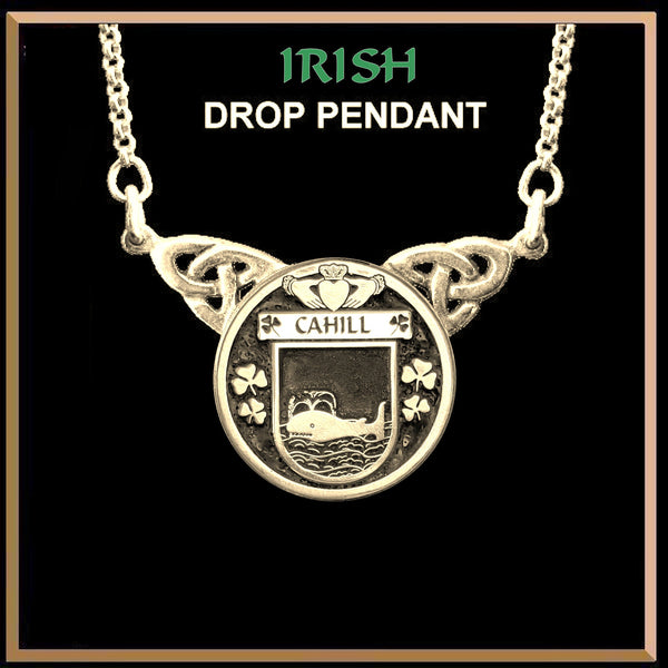 Cahill Irish Coat of Arms Double Drop Pendant ~ ILP03