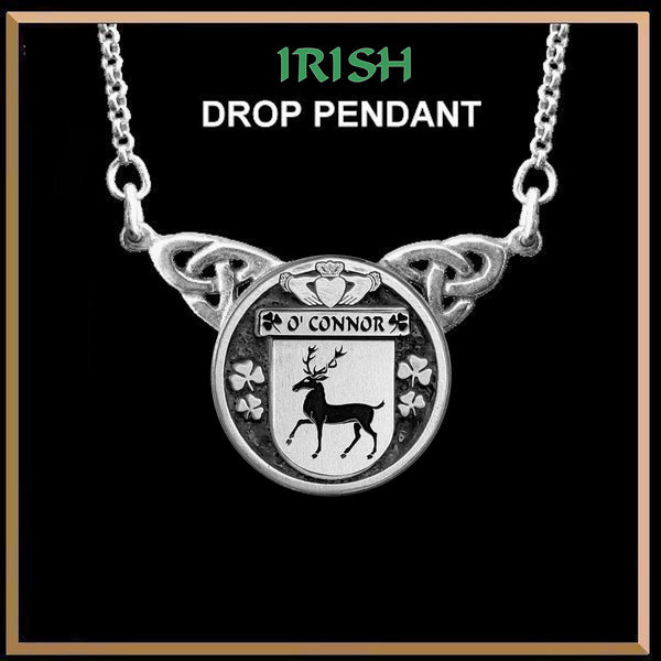 O'Connor Corcomroe Irish Coat of Arms Double Drop Pendant ~ ILP03