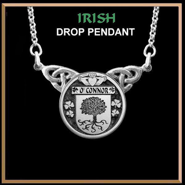 O'Connor Don Irish Coat of Arms Double Drop Pendant ~ ILP03
