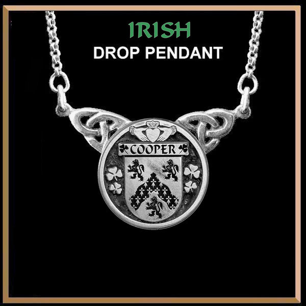 Cooper Irish Coat of Arms Double Drop Pendant ~ ILP03