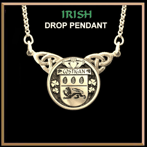 Costigan Irish Coat of Arms Double Drop Pendant ~ ILP03