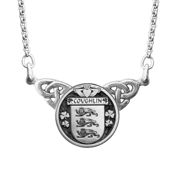 Coughlin Irish Coat of Arms Double Drop Pendant ~ ILP03