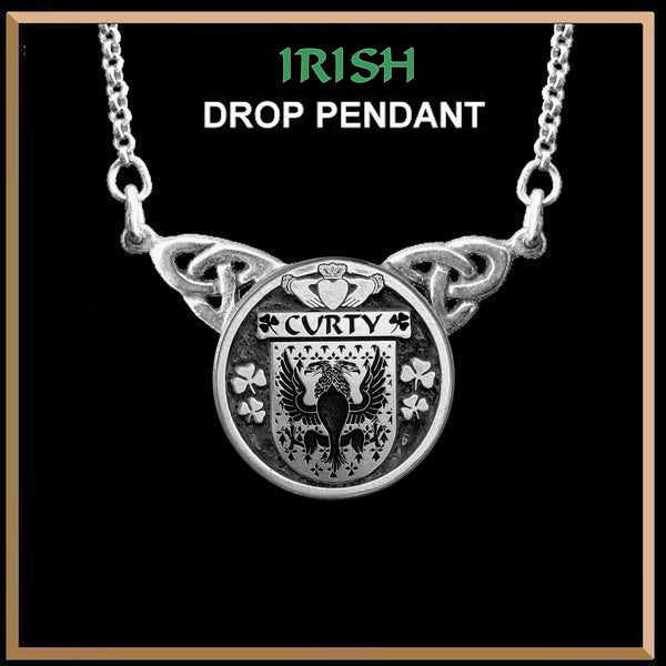 Curty Irish Coat of Arms Double Drop Pendant ~ ILP03