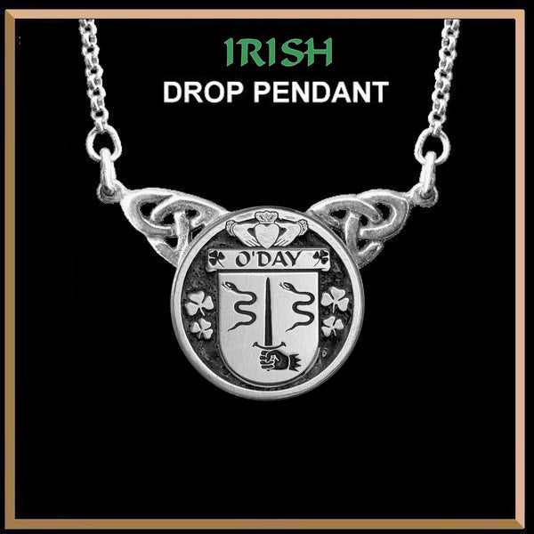 O'Day Irish Coat of Arms Double Drop Pendant ~ ILP03