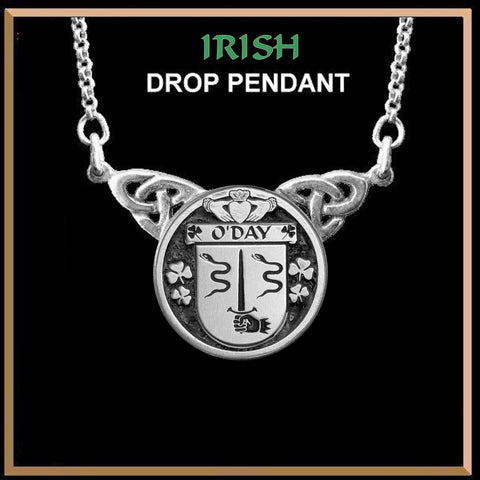 O'Day Irish Coat of Arms Double Drop Pendant ~ ILP03