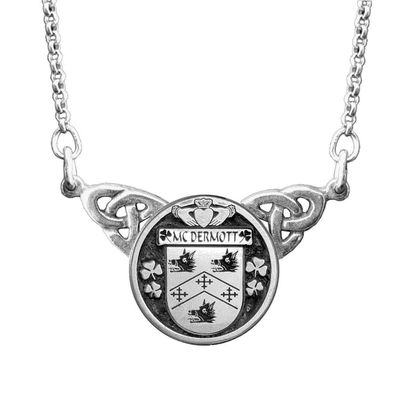 McDermott Irish Coat of Arms Double Drop Pendant ~ ILP03
