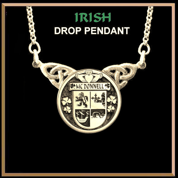 McDonnell Irish Coat of Arms Double Drop Pendant ~ ILP03