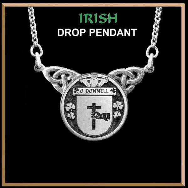 O'Donnell Irish Coat of Arms Double Drop Pendant ~ ILP03
