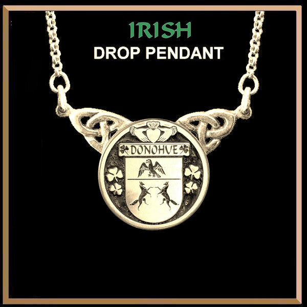 Donohue Irish Coat of Arms Double Drop Pendant ~ ILP03
