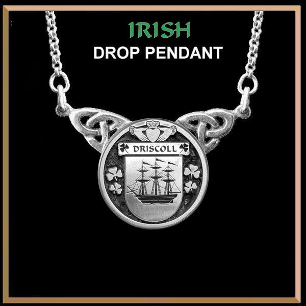 Driscoll Irish Coat of Arms Double Drop Pendant ~ ILP03