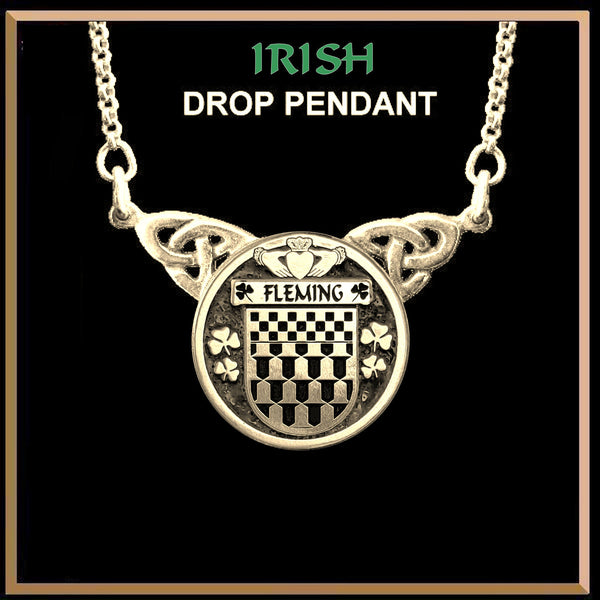 Fleming Irish Coat of Arms Double Drop Pendant ~ ILP03
