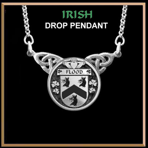 Flood Irish Coat of Arms Double Drop Pendant ~ ILP03