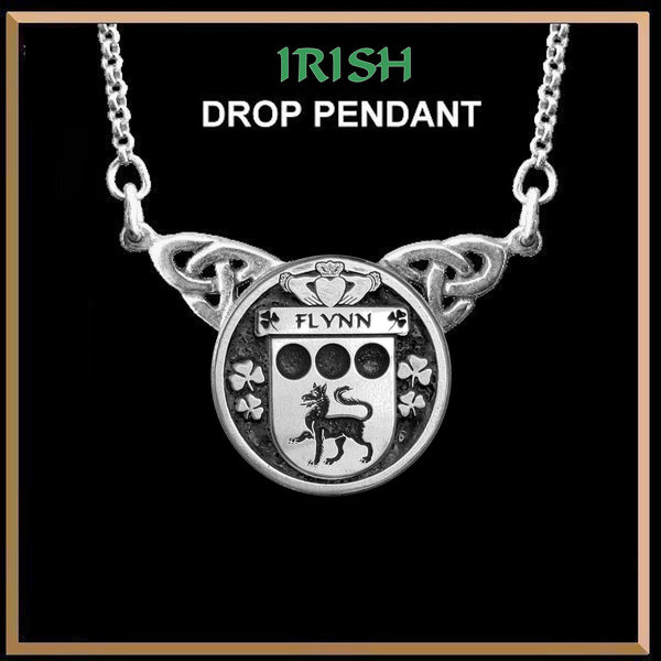Flynn Irish Coat of Arms Double Drop Pendant ~ ILP03