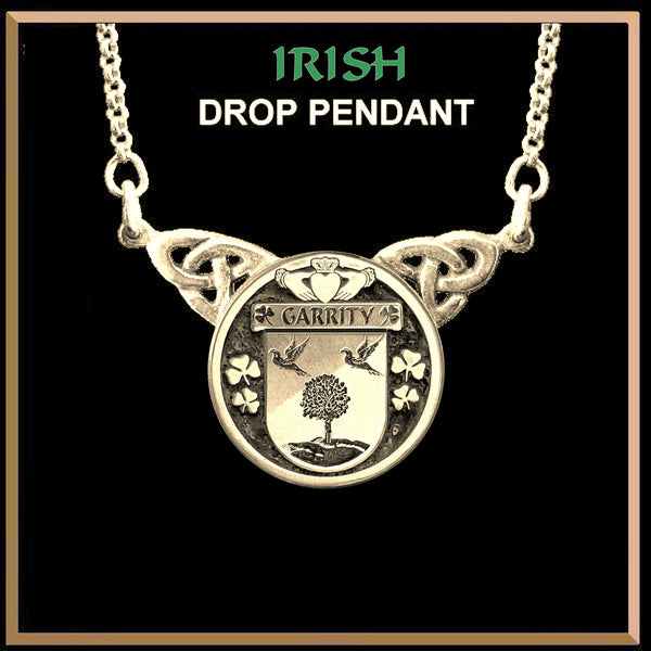 Garrity Irish Coat of Arms Double Drop Pendant ~ ILP03