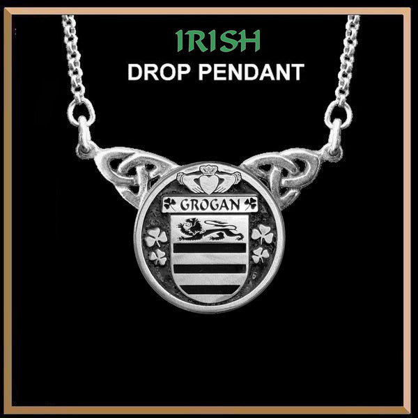 Grogan Irish Coat of Arms Double Drop Pendant ~ ILP03