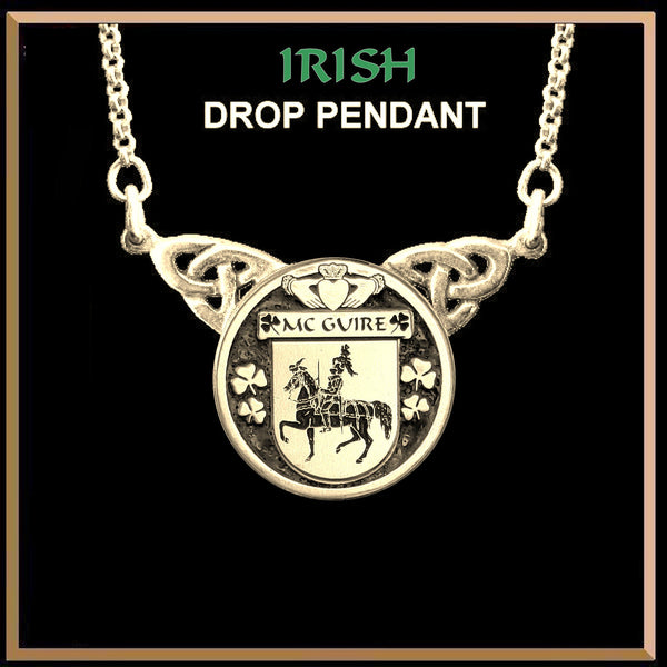 McGuire Irish Coat of Arms Double Drop Pendant ~ ILP03