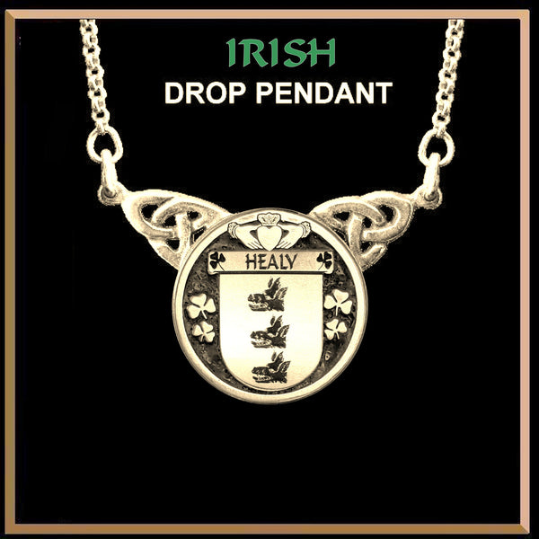 Healy Irish Coat of Arms Double Drop Pendant ~ ILP03