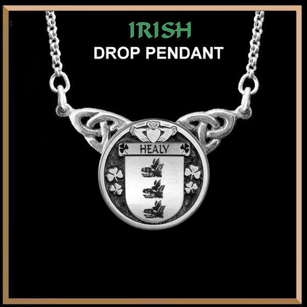 Healy Irish Coat of Arms Double Drop Pendant ~ ILP03