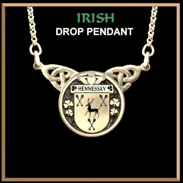 Hennessay Irish Coat of Arms Double Drop Pendant ~ ILP03