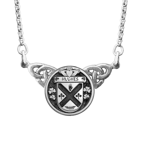 Hughes Irish Coat of Arms Double Drop Pendant ~ ILP03