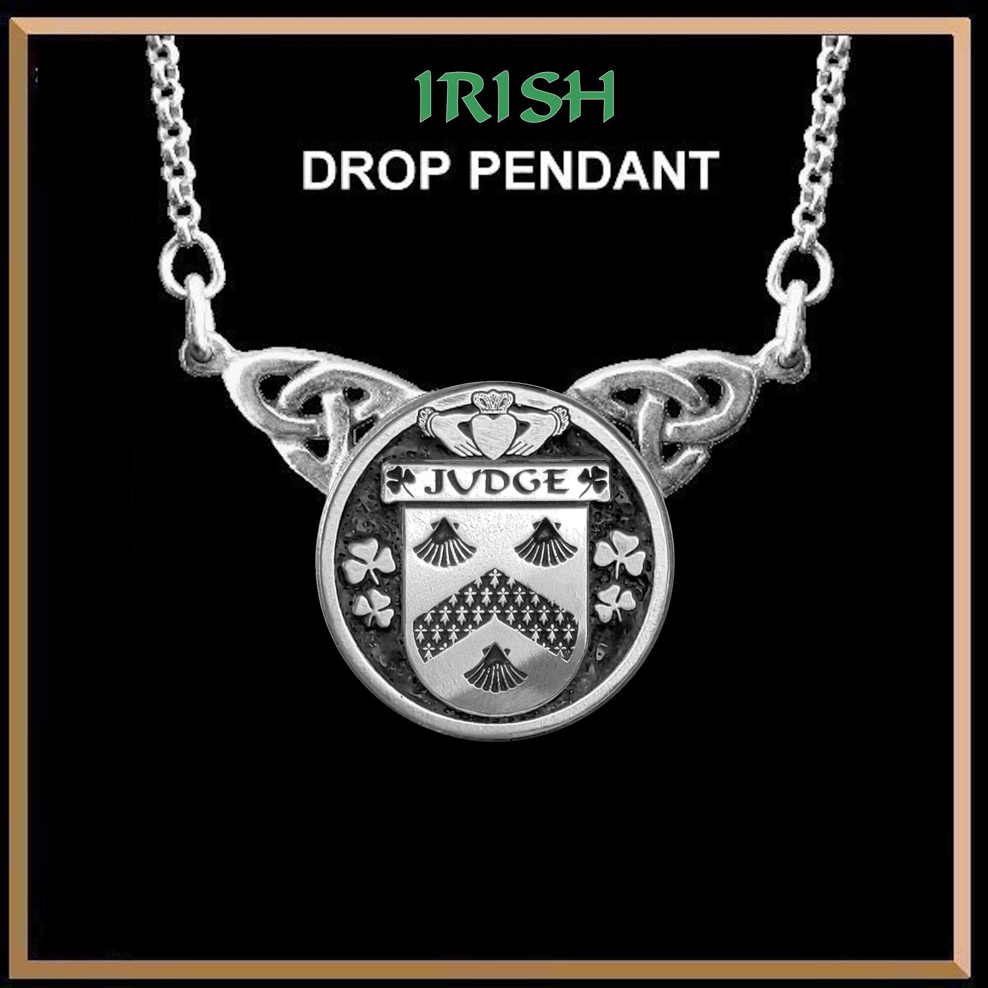 Judge Irish Coat of Arms Double Drop Pendant ~ ILP03