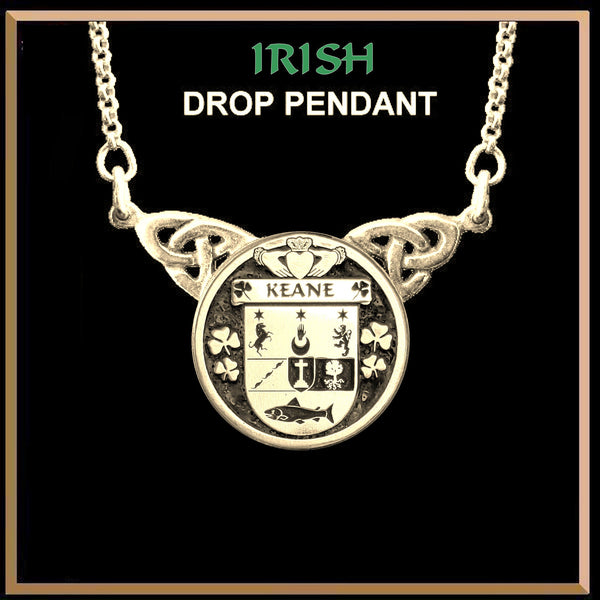 Keane Irish Coat of Arms Double Drop Pendant ~ ILP03