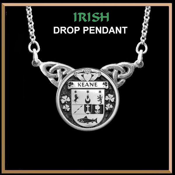Keane Irish Coat of Arms Double Drop Pendant ~ ILP03