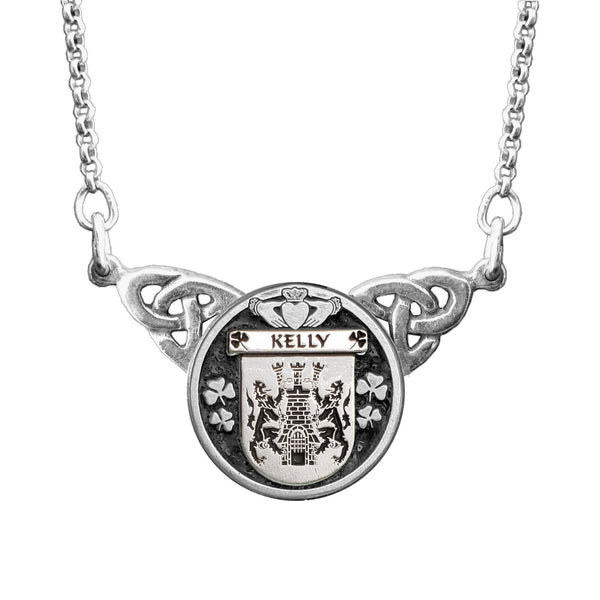 Kelly Irish Coat of Arms Double Drop Pendant ~ ILP03