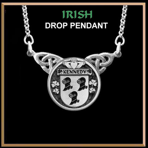 Kennedy Irish Coat of Arms Double Drop Pendant ~ ILP03