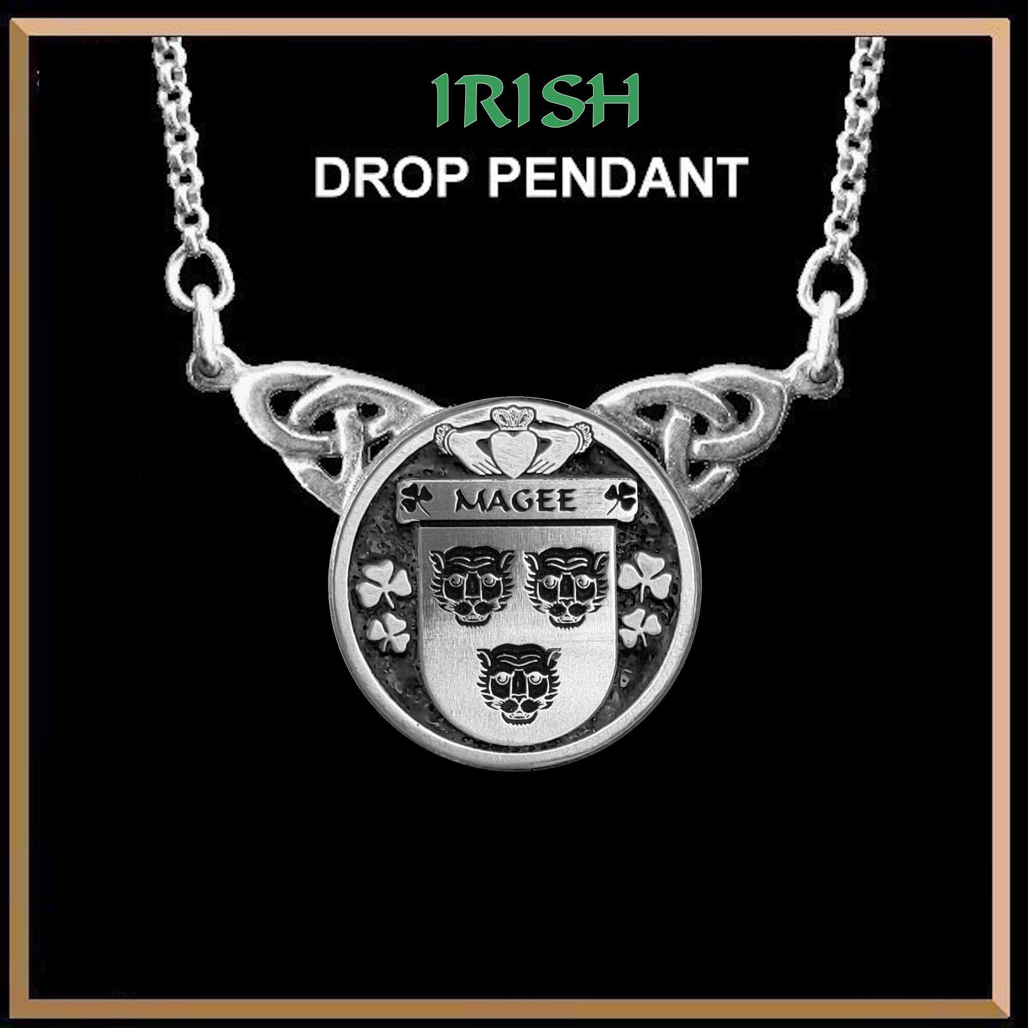 Magee Irish Coat of Arms Double Drop Pendant ~ ILP03