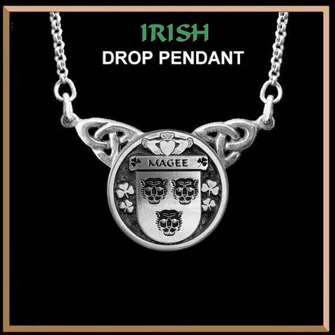 Magee Irish Coat of Arms Double Drop Pendant ~ ILP03