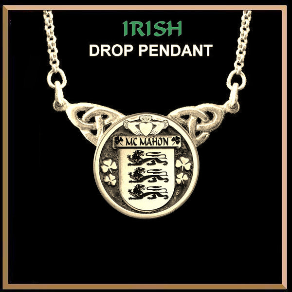 McMahon Irish Coat of Arms Double Drop Pendant ~ ILP03