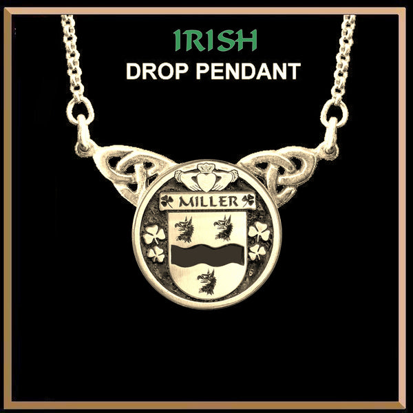 Miller Clare Irish Coat of Arms Double Drop Pendant ~ ILP03