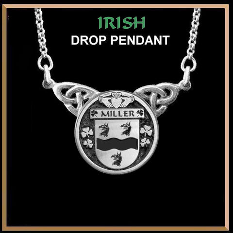 Miller Clare Irish Coat of Arms Double Drop Pendant ~ ILP03