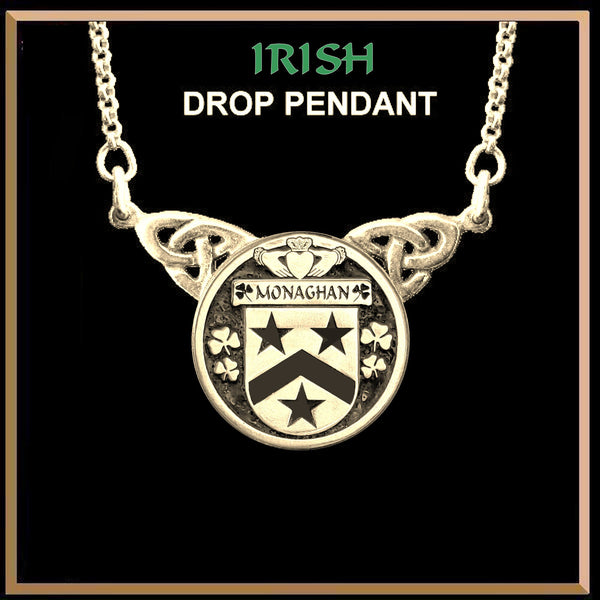 Monaghan Irish Coat of Arms Double Drop Pendant ~ ILP03
